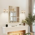 thumbnail image 3 of 30 in. W. x 22 in. H Rectangle Aluminum Alloy Framed Wall Mounted Bathroom Vanity Accent Mirror in Brushed Gold, 3 of 12