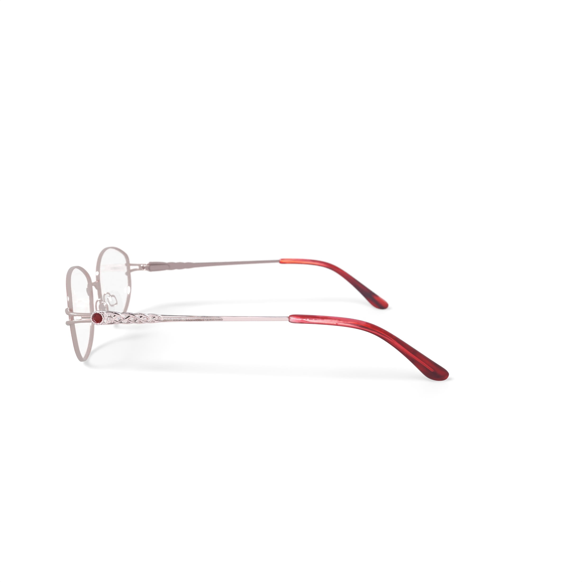 Walmart Women's MV028 Edith Oval Prescription Eyeglasses with Case, Red