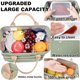 thumbnail image 2 of Bolsa de almuerzo para mujer, para adultos, con aislamiento para el trabajo, gran a prueba de fugas, con bolsillos laterales y correa para el hombro, lonchera para picnic, playa, verde (BAG-W2211), 2 of 4