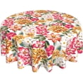 thumbnail image 5 of Spring Summer Flowers Round Tablecloth 60 Inch, Waterproof Stain Resistance Round Table Cloth Decorative Tablecloth Picnic Party Indoor Outdoor, 5 of 6