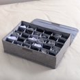 thumbnail image 1 of Closet Underwear Organizer Drawer Divider Solid Color Foldable 30 Cell Storage Box with Lid for Bedroom Vanity Drawer, 1 of 6