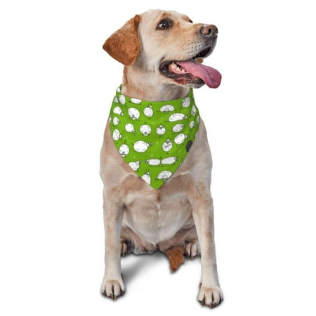 Xecao Funny Sheep Doing Yoga for Pet Bandana - A Stylish Triangle Accessory for Small to Large Dogs Puppies and Cats