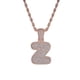 thumbnail image 2 of 18 K Chapado En Oro Zircon de de de Colgante Cuerda Cordón Metal Colr Moda Joyería Hugo Collar de la letra de Hip Hop, 2 of 7