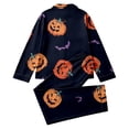 thumbnail image 7 of LIIPEE Girls Halloween Graphic Pajamas Long Sleeve Shirts And Pants Pajama Sets Kids Fall Sleepwear 4-14 Years, 7 of 7