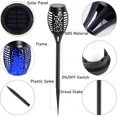 thumbnail image 5 of 4 Pack Outdoor Solar Flame Light,Solar Lights Outdoor for Garden Decorations with Flickering Flame,IP65 Waterproof Solar Powered Yard Lights Torch Light for Lawn Patio Pathway (Blue), 5 of 17
