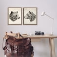 thumbnail image 3 of Stupell Industries Portrait Brown Bear Animal Animals Drawing Brown Floater Framed Canvas Art Print Wall Art, 17 x 21, Set of 2, 3 of 10