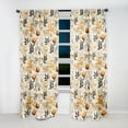 thumbnail image 3 of Designart "Rustic Charm In Botanical Blooms" Botanical Blackout Room Darkening Single Curtain Panel, 3 of 4