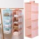 thumbnail image 4 of Organizador de armario colgante plegable Sunnimix estantes de almacenamiento Rosado 22x30x80cm, 4 of 8