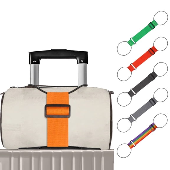 Seyotauo Luggage Straps, Travel Carry-on Luggage Helper, Adjustable Suitcase Strap Bag Travel Accessory Add a Bag for Duffel, Tote Bag, Laptop Bag, Baggage