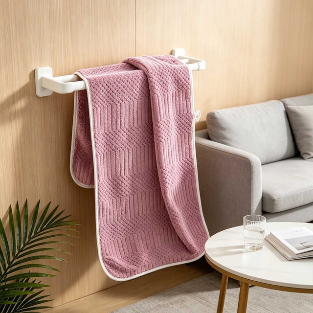 Microfiber Coral Fleece Bath Towel, Ultra Soft, Highly Absorbent, Quick Drying, 140x70cm, Hanging Loop