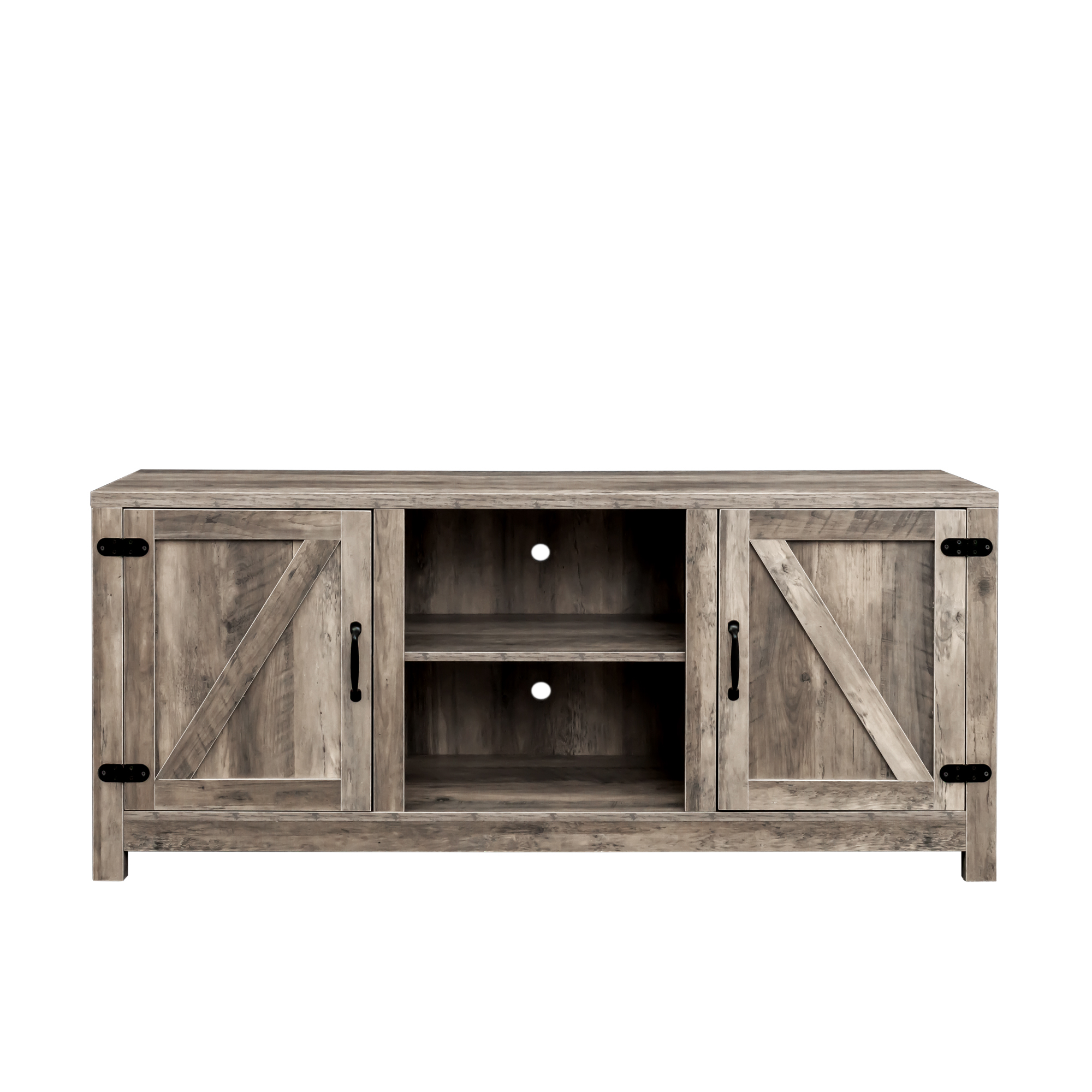 SUGIFT Modern Farmhouse Barn Door TV Stand for TVs up to 65″, Reclaimed Barnwood Sansujyuku sansujyuku.com