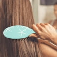 thumbnail image 4 of Hair Brush with Starfish and Seashells Design, Nautical Beach Theme Paddle Brush, Tropical Seahorse and Ocean Creatures Print Detangling Hairbrush for Women Men Kids, 4 of 8
