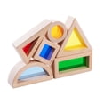 thumbnail image 3 of 6 piezas de bloques apilables, juguetes educativos multicolores, bloques sensoriales, bloques de construcción de madera, juguete de construcción para, 3 of 9