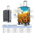 thumbnail image 4 of Hirioo Clear Sky Sunflower for Elasticity Suitcase Cover (No luggage Included) Durable Luggage Protector Fits 18-32 Inch Luggage-X-Large, 4 of 7