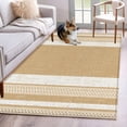 thumbnail image 2 of Vintage Tan Brown Striped Kitchen Runner Rug 2.7x5 Washable Runners for Hallway Non Slip Farmhouse Modern Stripes Boho Linen Large Area Rug Carpet for Bathroom Laundry Entryway Bedroom Living Room, 2 of 9