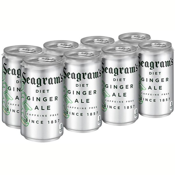 Seagram's Diet Ginger Ale 7.5 oz Cans Pack of 24