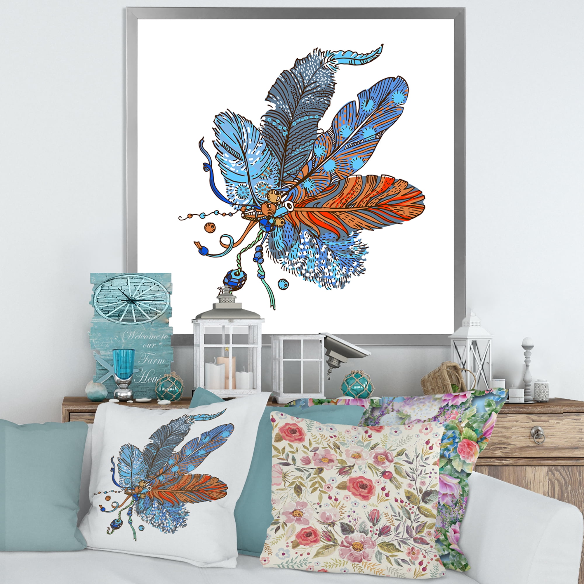 Designart 'Ethnic Boho Art Design' Bohemian & Eclectic Framed Art Print