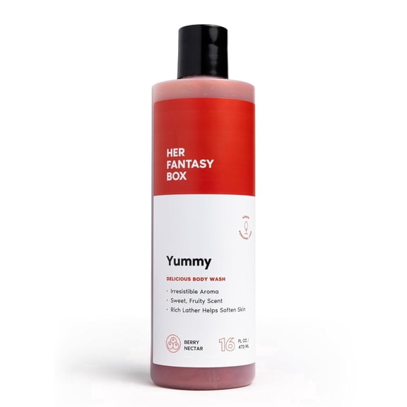Her Fantasy Box Yummy | Body Wash - Indulgent, Luxurious Body Wash for Deep Cleansing, Moisturizing, and Nourishing Skin - Refreshing Scent for All Skin Types - 16 oz