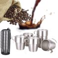thumbnail image 2 of Juego de tazas de café apilables de 6 piezas con estante apilable, tazas de doble aislamiento de acero inoxidable 304 para café, té con leche, picnic para acampar al aire libre, 2 of 8