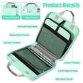 thumbnail image 4 of MoKo Zipper Binder with Strap Handle, 2 inch 3 Ring 500 Sheet Capacity Multi-Pockets Binder Organizer, School Office Supplies, Mint Green, 4 of 8