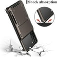 thumbnail image 7 of for Samsung Galaxy S21 FE 5G Case with Wallet Case Card Holder Shell Fits 4 Cards, Shockproof Heavy Duty Anti Scratch Dual Layer Cover for Samsung Galaxy S21 FE 5G Gun Color, 7 of 7