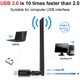 thumbnail image 2 of Adaptador WiFi para PC, Dongle WiFi de Red Inalámbrica USB 3.0 de 1200Mbps con Antena de 5dBi para Escritorio/Portátil, Banda Dual 2.42G/5.8G 802.11ac, Compatible con Windows 11/10/8/8.1/7/Vista/XP, 2 of 8