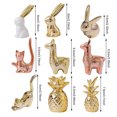 thumbnail image 6 of OIUR Mini Ceramic Animals Figurines Miniature Rabbit Cat Llama Pineapple Statue for Tabletop Mantel Desk Shelf Decor, 6 of 7