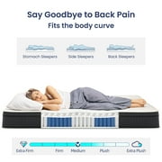 Full Mattress,12 Inch Memory Foam Mattress in a Box, Individual Pocket Spring Mattress with Motion Isolation and Pressure Relief, Medium Firm, CertiPUR-US