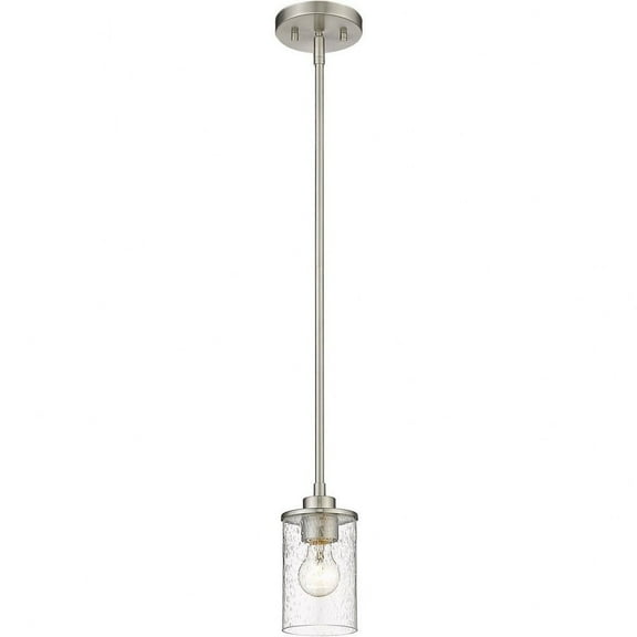 1 Light Mini Pendant in Transitional Style-7.75 inches Tall and 5.25 inches Wide-Brushed Nickel Finish Bailey Street Home 372-Bel-4652135
