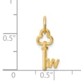 thumbnail image 3 of 14k Yellow Gold Dainty Letter W Initial Name Monogram Necklace Charm Pendant, 3 of 8