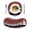 Red, variant on Chef Round 13 Inch Placemats Set of 8, Cartoon Red Food Cooking Black White Buffalo Check HeatResistant Non Slip Place Mats for Dining Table, Wipeable Braided Kitchen Table Mats for Housewarming