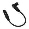 thumbnail image 1 of XLR Microphone Extension Cable Adapter, 90 Degree XLR Male to Straight XLR Female 3 Pin Microphone Connector for Speaker, Recording Studio, Mic Mixer, Audio Interface, Amplifier, 1 of 7