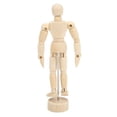 thumbnail image 3 of Maniquí de madera Maniquí de dibujo de 14 articulaciones giratorias Proporciones del cuerpo humano Maniquí de arte portátil para artista para dibujar 4,5 pulgadas (11,4 cm), 3 of 12