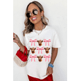 thumbnail image 6 of Women's White Coquette Highland Cow Graphic Tee with Pink Bow | [ZhiHiMeRi] | (US 20-22)2XL, 6 of 8