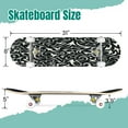 thumbnail image 2 of 31'' Complete Skateboard 7 Layer Canadian Maple Double Kick Deck Skateboards graphical black white graffiti street wall art youth stylish Skate Board for Beginner Adult Gifts, 2 of 5