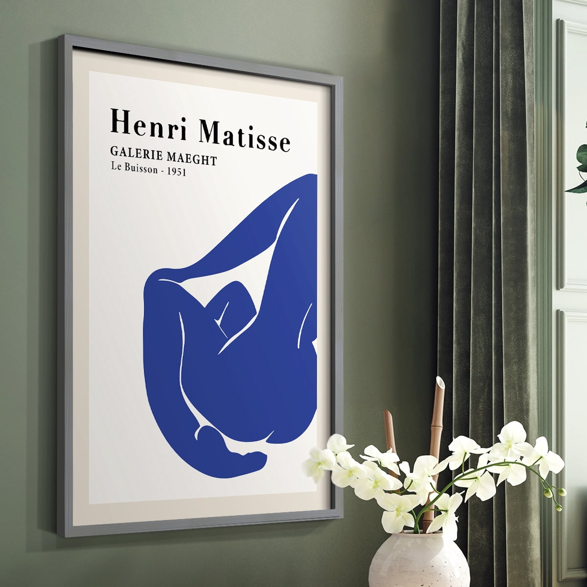 Matisse CXVIII Framed Print in Gray Solid Wood 8 x 10 Framed Print