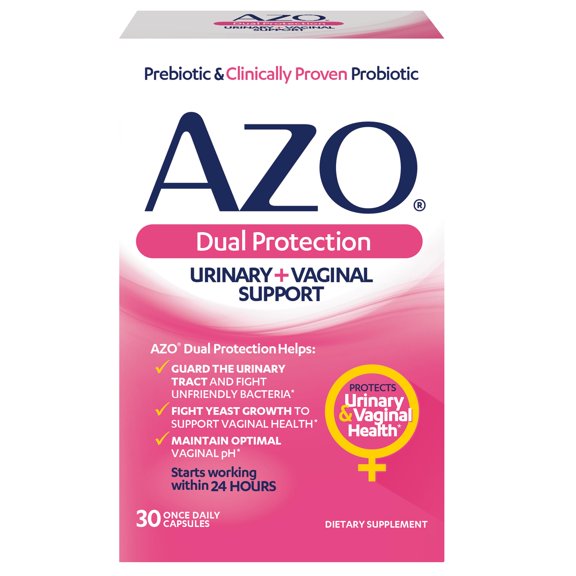 Suplemento AZO Dual Protection Urinary Vaginal 30 cápsulas
