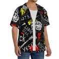 thumbnail image 2 of PAYOHTO Music Rock Mens Hawaiian Casual Short-sleeved Shirt Tropical Summer Beach Button Down Shirts, 2 of 7
