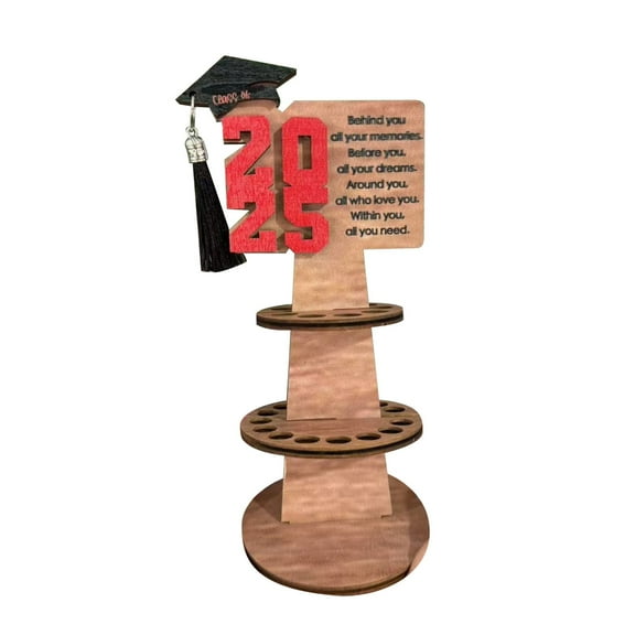 WMGHA Graduation Money Holder for Cash Gift, 2-Layer Tiered Graduation Money Cake with 24 Holes,Creative Congrats Grad for Congrats Class of 2025 Graduation Party Supplies (Money NOT Include)