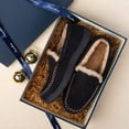 thumbnail image 3 of RockDove Men's Carter Faux Fur Lined Microsuede Moc Slipper, 3 of 8