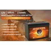 Vmaxtanks SLR100 Group 27 12V 100Ah AGM Deep Cycle Battery