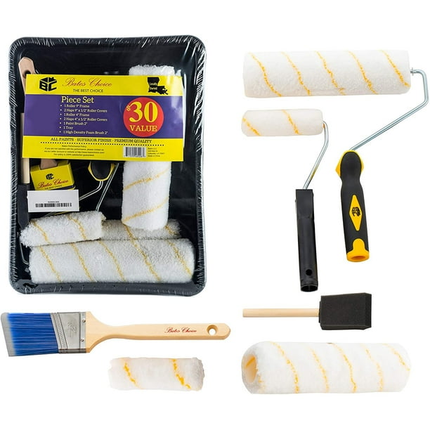 Juego de pintura Bates Choice con bandejas de espuma y rodillos