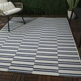 thumbnail image 4 of Balta Trevor Modern Striped Indoor/Outdoor Area Rug Blue 7'10" x 10' 8' x 10' Silver, Navy, Off-White, 4 of 5