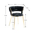 thumbnail image 4 of ARCTICSCORPION Modern Velvet Dining Chairs, Black (Set of 2), 4 of 7