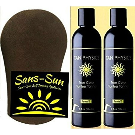 Tan Physics True Color Tanner (2 Pack) w/ FREE Tanning Mitt by