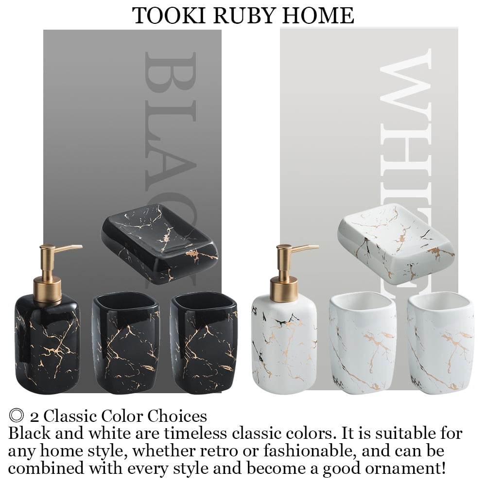 The Classic Black Marble Bath Accessories