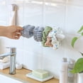 thumbnail image 4 of Estante de almacenamiento de cintas para el cabello | Organizador de joyas montado en la pared | Diseño adhesivo sin perforación | Soporte de plástico blanco para cintas para el cabello, pulseras, 4 of 6