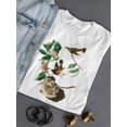 thumbnail image 3 of American Redstart Birds T-Shirt Women -John James Audubon Designs, Female Medium, 3 of 4