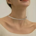 thumbnail image 2 of 3MM 27Ct Round Lab Created Diamond Choker Tennis Necklace 14K White Gold Plated 18", 2 of 3
