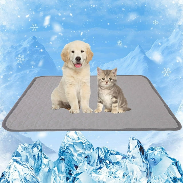Tapete refrescante de seda helada para perros y gatos - Manta refrescante lavable para cama, sofá y asiento de coche | 50 x 40 cm | Tejido transpirable | Lavable a máquina
